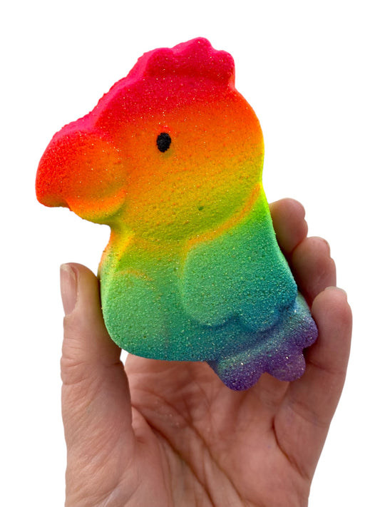 Rainbow Parrot Bath Bomb